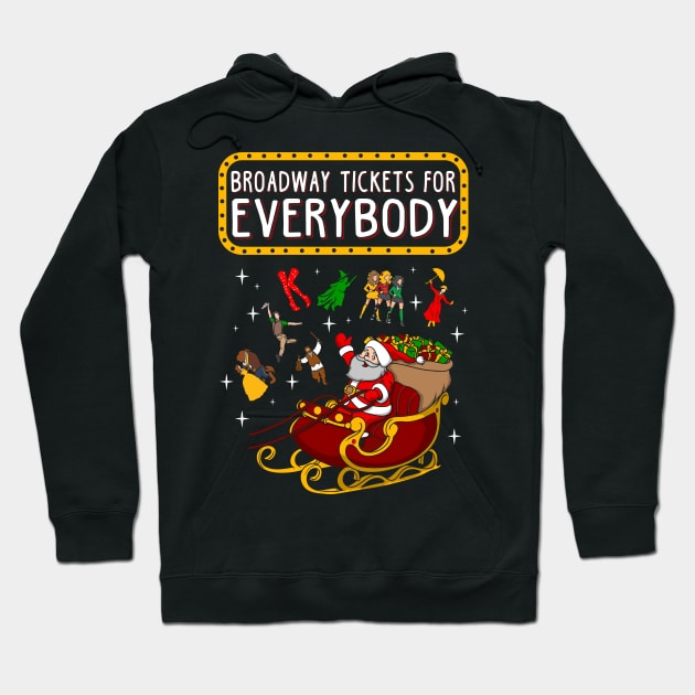 Broadway Ugly Christmas Sweater Hoodie by KsuAnn